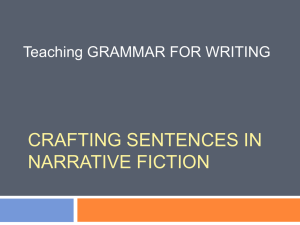 Teaching Grammar for Writing