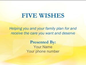 Five Wishes PowerPoint Presentation
