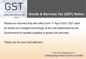 Goods & Services Tax (GST) Notice