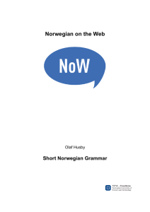 Norwegian on the Web - Short grammar