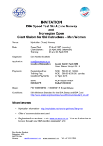INVITATION - Den Norske Skiskole