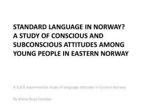 A SLICE experimental study of language attitudes in