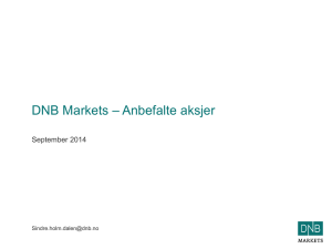 DnB NOR Markets Morning Presentation