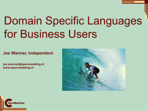 Domain Specific Languages for Business Users