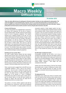 Macro Weekly Difficult times