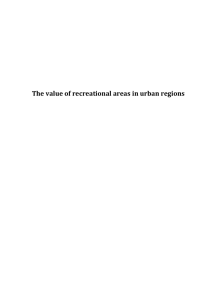 The value of recreational areas in urban regions - VU