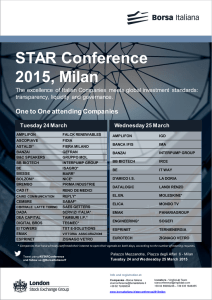 STAR Conference 2015, Milan