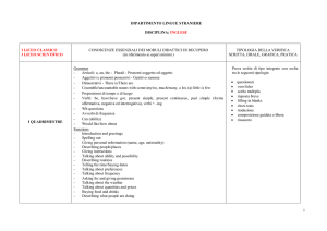 Inglese - Liceo De Sanctis