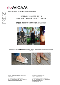 SPRING/SUMMER 2015 COMING TRENDS IN FOOTWEAR