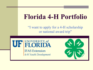 “I want to win a 4-H scholarship or national trip”