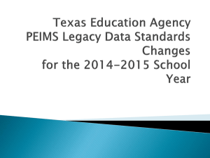 2014-2015 Data Standards - Region III Education Service Center