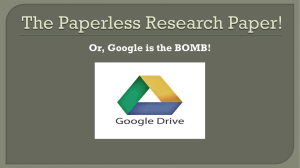Going Paperless: Using Google Drive with Research