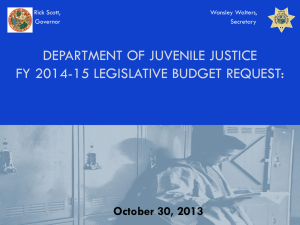 Department of Juvenile Justice Legislative Budget Request