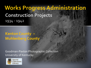 Works Progress Administration Kentucky Co. Kenton