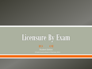Licensure By Exam