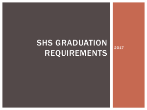 SHS Graduation Requirements 2017