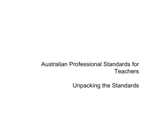 Unpacking the Standards - Australian Institute for Teaching and