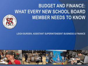 What Every School Board Member Needs to Know About Finance