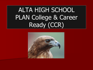 ALTA HIGH SCHOOL COUNSELING CENTER