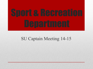 Sport & Recreation Department