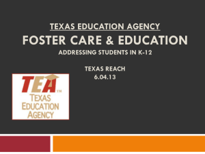 Foster Care Education: Texas Trio Project