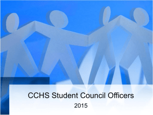 CCHS Student Council Officers Responsibilities