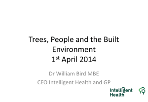 Trees, People and the Built Environment