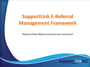 SupportLink E-Referral Management Framework