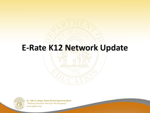 E-Rate K12 Network Update