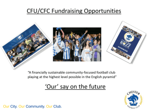 Chester FC Fundraising Brainstorming