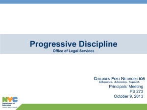Progressive Discipline presented October 9, 2013