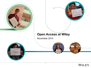 Open Access at Wiley - London Info International