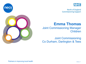 Emma Thomas Joint Commissioning Manager