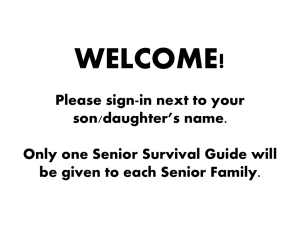 Senior Survival Guide