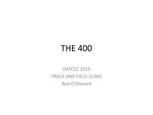 THE 400 Power Point 2015 Track Clinic