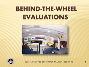Behind-The-Wheel Evaluations PPT
