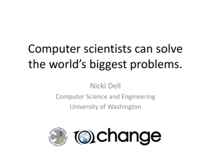 Computer scientists can solve the world`s biggest