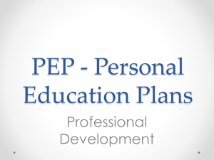 PEP - Personal Education Plans - Denver Public Schools Counseling