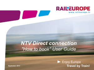 How to book NTV tickets in Euronet?