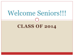 Welcome Seniors!!! - Quincy Public Schools