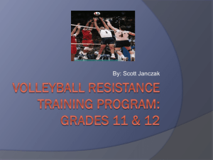 Volleyball Resistance Training Program: Grades 11