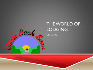 ch. 10 The World of Lodging