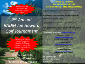 7th Annual RADM Joe Howard Golf Tournament Flyer
