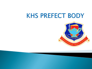KHS PREFECT BODY - Kingsgrove High School