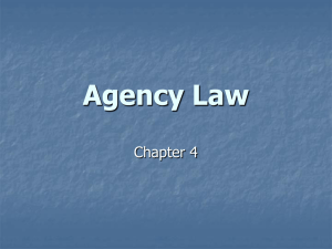 Agency Law - Ch 4