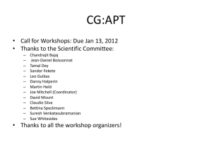 report on CG:APT - Computational Geometry Pages