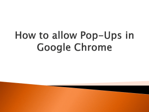 Allowing Pop-Ups in Google Chrome