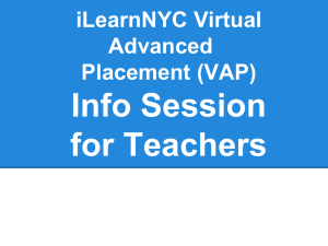 VAP Teacher Info Session