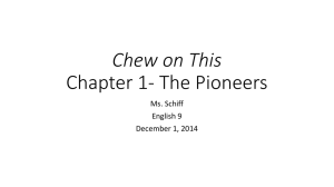 Chew on This Chapter 1- The Pioneers