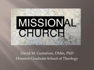 New Testament Models of Mission - Houston Graduate School of